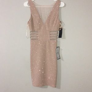 Pink sparkle city studio dress